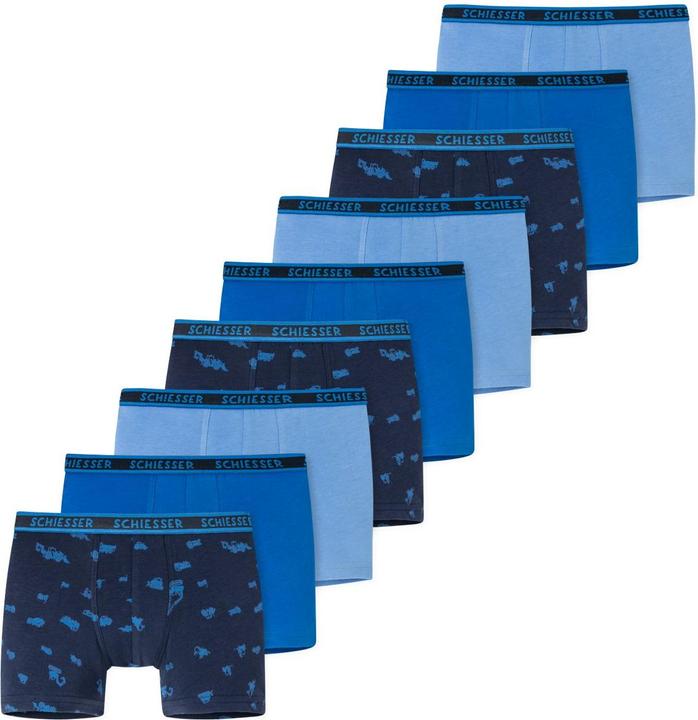 Actual product image Schiesser 9 Pack Kids Boys 95/5 Organic Cotton Shorts / Pants (104, pack of 9)