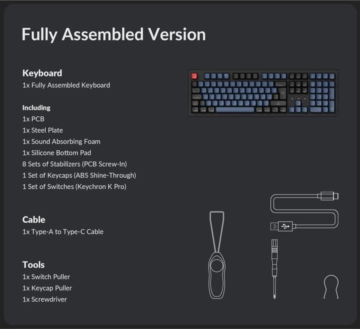 Immagine prodotto Keychron K10 Pro (CH, Cablato, Senza fili)