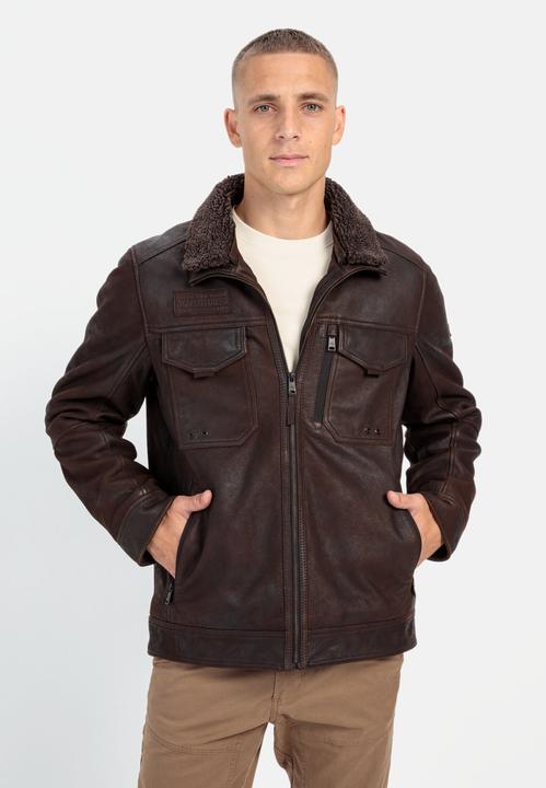 Produktbild Camel Active Leder Blouson mit Stehkragen (54)