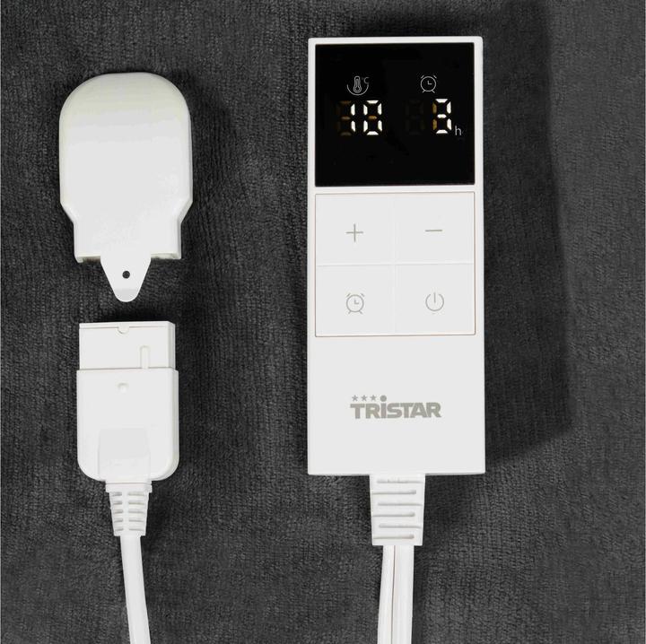 Produktbild Tristar Elektrische Warmtedeken BW-4781 - 180 x 120 cm - 10 standen - Wasmachinebestendig - Grijs (180 x 120 cm)