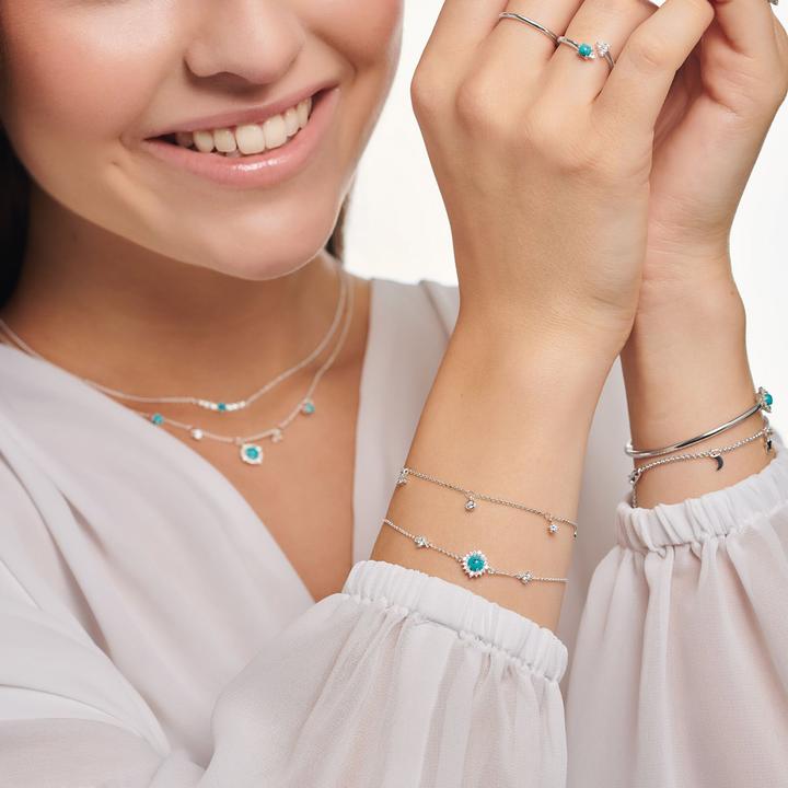 Immagine prodotto Thomas Sabo Bracciale Vintage Turquoise (19 cm, Argento 925)