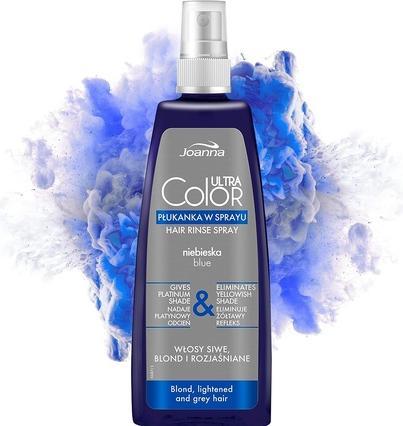Immagine prodotto Joanna Ultra Colour System Spray di Risciacquo per Capelli Grigi e Schiariti Spray di Risciacquo Into (Blue For Grey Blonde & Lightened Hair Spray da risciacquare)