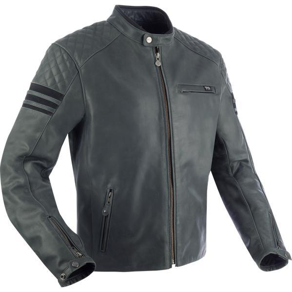 Actual product image Segura TRACK Lederjacke grau-schwarz M (Men, M)