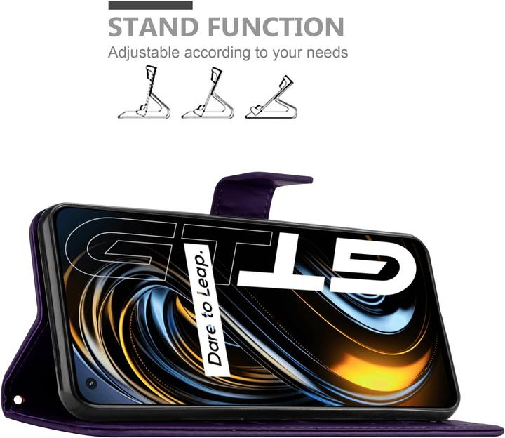 Produktbild Cadorabo Flower Book Hülle für Realme GT / GT Neo 2T / Q3 PRO (Realme GT Neo 2T, Realme Q3 Pro 5G)