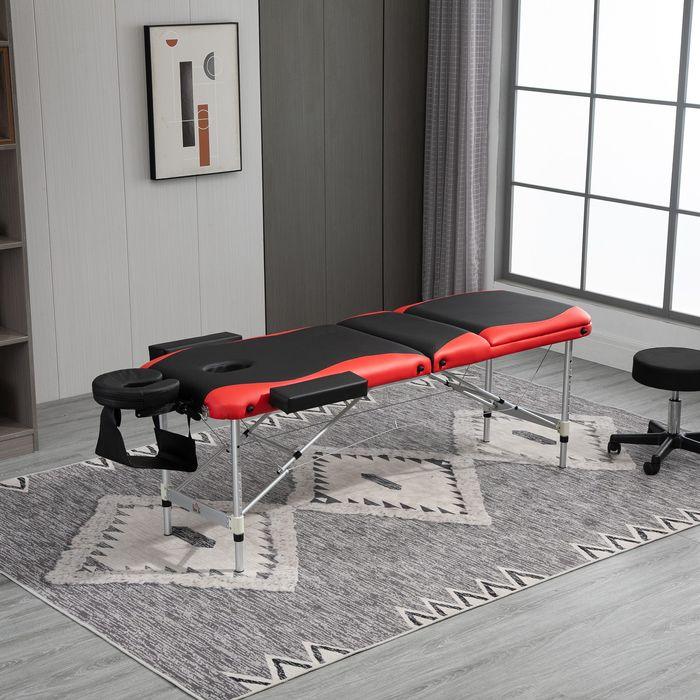 Image du produit Swisshandel24 Tables de massage pliantes Tables cosmétiques Table de massage réglable en hauteur avec appui-tête