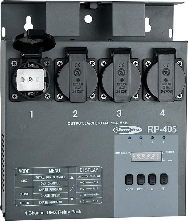 Actual product image Showtec RP-405 MKII Relay Pack