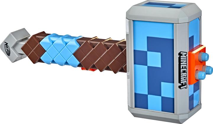 Actual product image Nerf Darts Firing Minecraft Stormlander Hammer