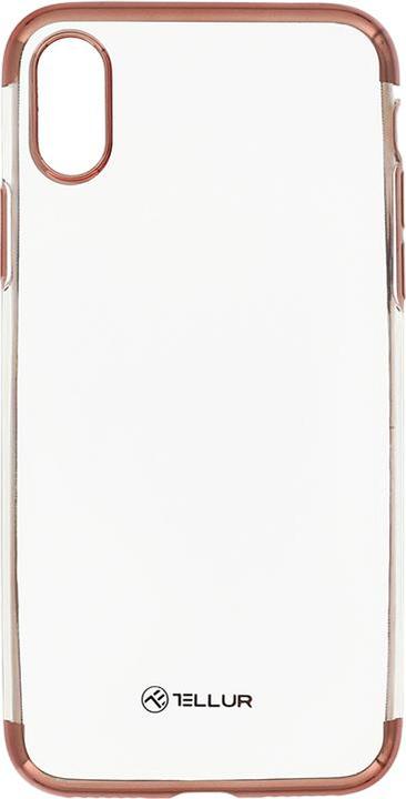 Produktbild Tellur Cover Silicone Electroplated for iPhone X/XS rose gold (Apple iPhone X)
