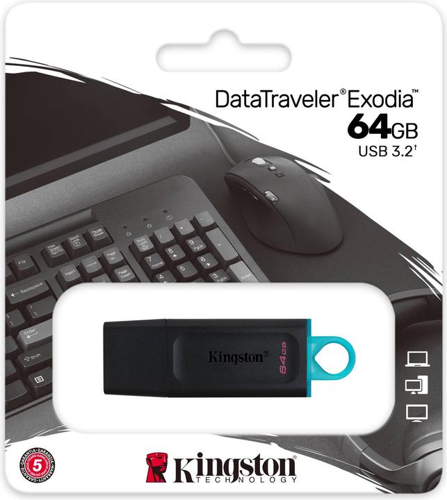 Produktbild Kingston DataTraveler Exodia (64 GB, USB 3.2, USB-A)