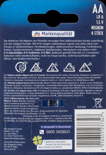 Produktbild Paradies Power Alkaline (4 Stk., AA)