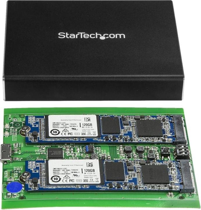 Produktbild StarTech HDD Drive Enclosure Dual-Slot (M.2 2230, M.2 2260, M.2 2242, M.2)