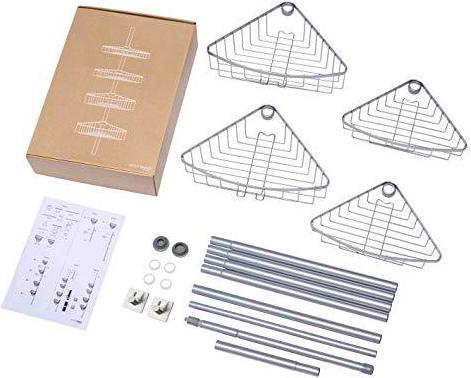 Actual product image Smartpeas Telescopic shower shelf