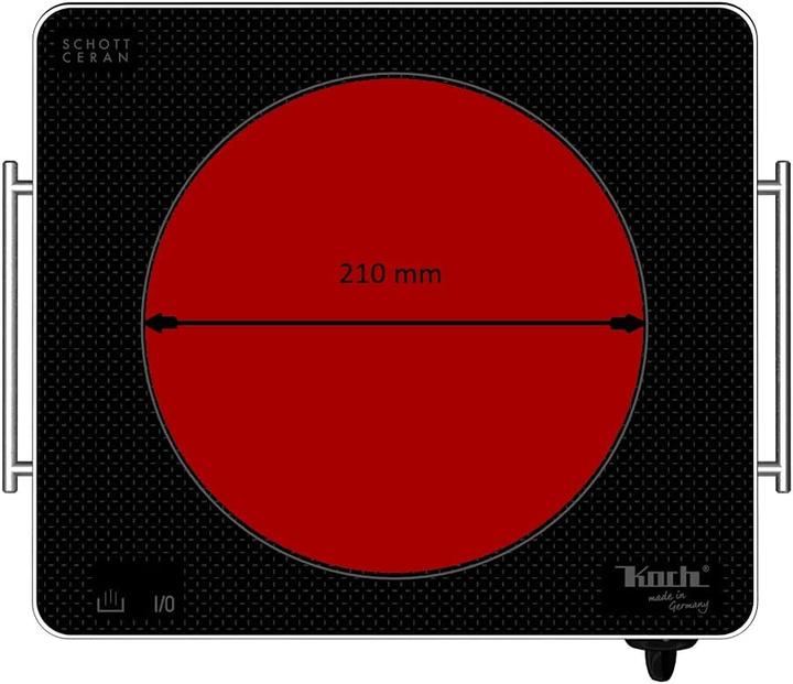 Image du produit Plaion Plaque vitrocéramique 2 circuits 2100 watts