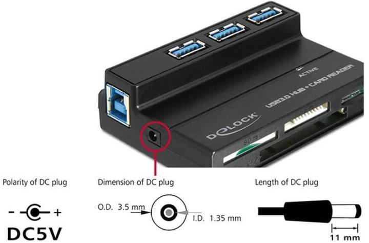 Actual product image Delock 91721 USB 3.0 CardReader/ USB Port (USB 3.0)