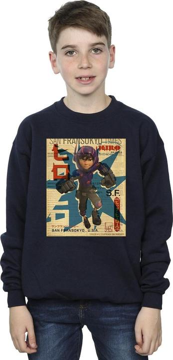 Immagine prodotto Disney Big Hero 6 Baymax Hiro Newspaper Felpa Ragazzi (152, 158)