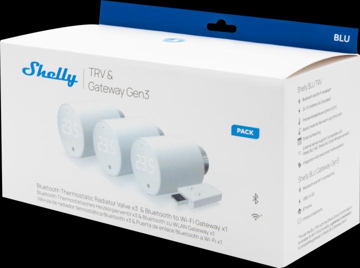 Shelly BLU TRV x3 + BLU Gateway Gen3