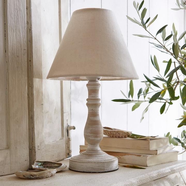 Produktbild Loberon Tischlampe Kayenta leinen/antikweiss (E27)