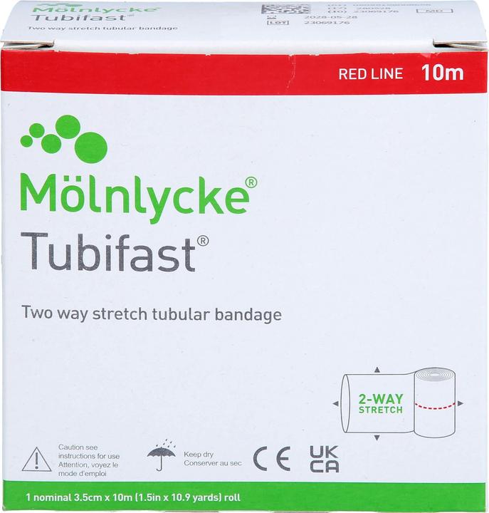 Actual product image Mölnlycke Schlauchbandage 3.5cmx10m rot