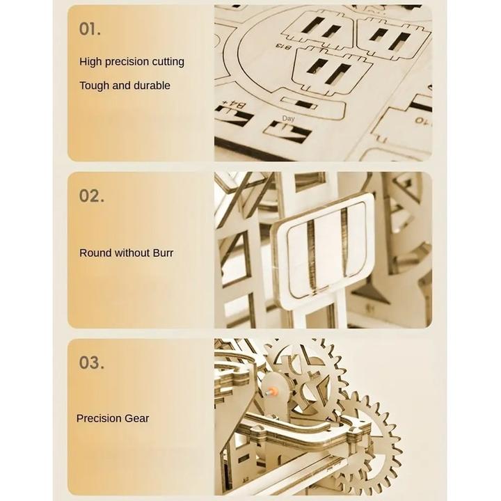 Image du produit The Toy Company 3D Holz Kugelbahn, Murmelbahn Puzzle aus Holz, batteriebetrieben