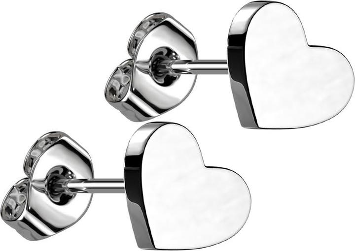 Produktbild Hollywood Body Jewelry Ohrstecker silber Herz silber (ohne Messing, Titan G23)