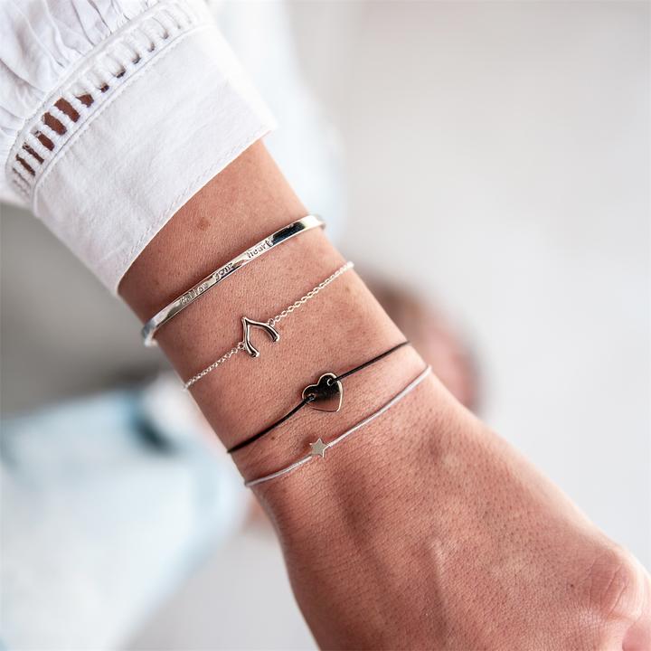 Actual product image Glanzstücke München Ladies star sterling silver 15,0 - 22,0 cm, flexible adjustable - 10042 (22 cm, Sterling Silver)