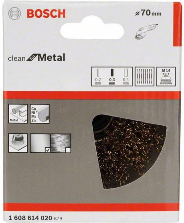 Image du produit Bosch Professional Zubehör Brosse boisseau PRO Metal clean, 70 x 0,3 mm, filetée (0,3 mm)