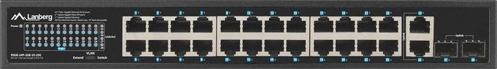 Actual product image Lanberg RSGE-24P-2GE-2S-250 network switch Unmanaged (26 Ports)