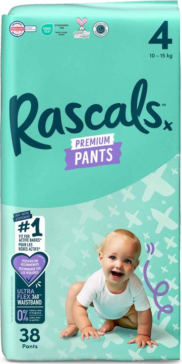 Rascals Pantalon premium (Taille 4, Pack, 38 pièce(s))