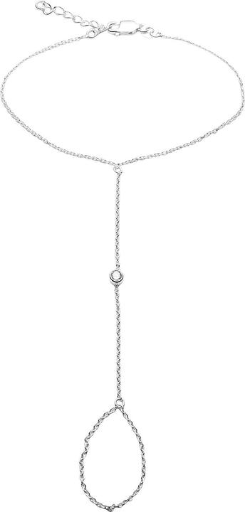Immagine prodotto Leyda Braccialetto Dorso della Mano Zirconia (20 cm, Argento 925, Pietra sintetica)