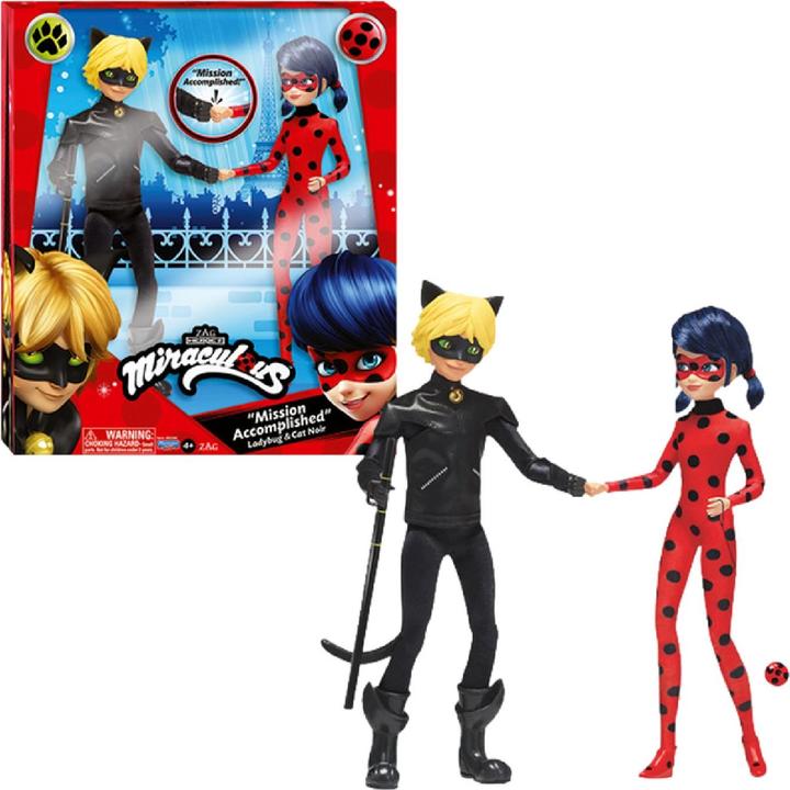 Actual product image Bandai Miraculous Ladybug and Cat Noir