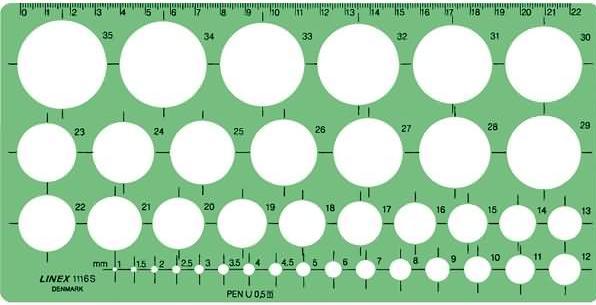 Image du produit Linex Modèle de cercle 39 cercles (242.40 mm)