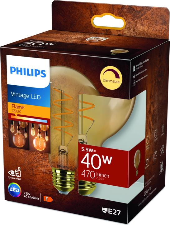 Immagine prodotto Philips Ambra (E27, 5.50 W, 470 lm, 1 x, E)