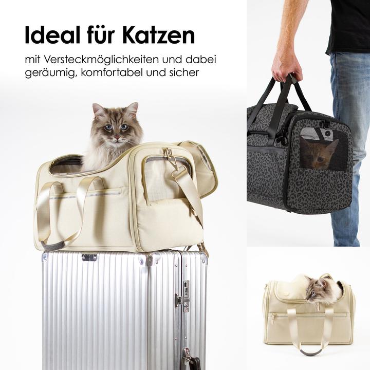 Actual product image LucyBalu CHECK-IN Katzentransporttasche (Cat, Reflectors, Washable, Breathable, Foldable)