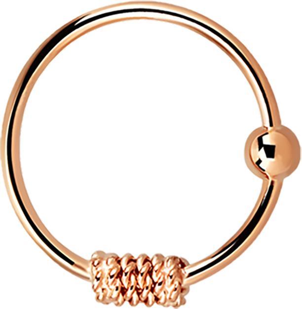 Produktbild Star Piercing Micro Piercing Ring mit Seilwindung rosegold (925 Sterlingsilber, ohne Messing)