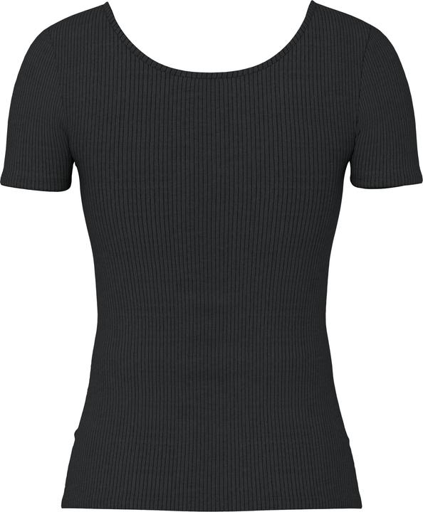 Actual product image Pieces Ribbed design top with short sleeves (M)