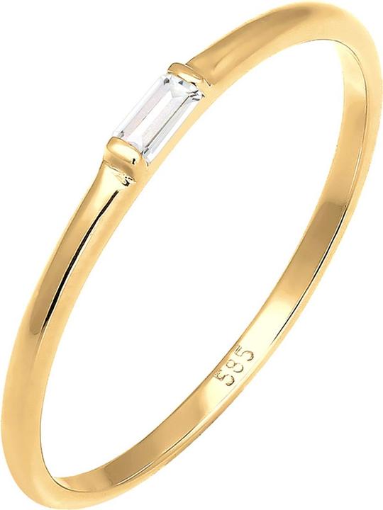 Elli Bague en pierre précieuse, bague de fiançailles (54, 950 Platine)