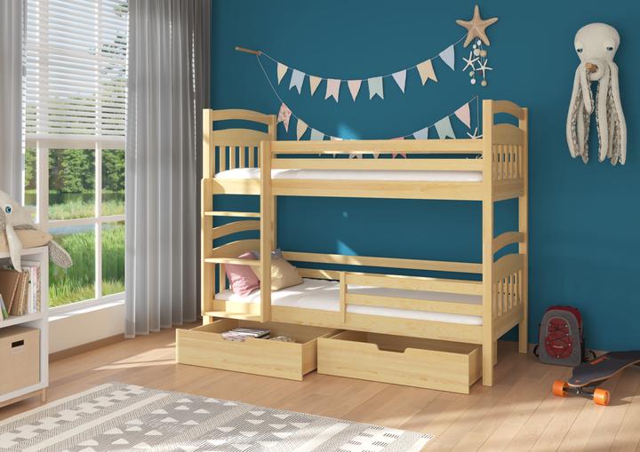 Produktbild ADRK Furniture Doppelstockbett mit ADA 180x80 Matratzen (180 x 80 cm)