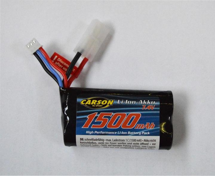 Immagine prodotto Carson Batteria di ricambio Li-Ion FE-Line 7.4V 1500mAh (7.40 V, 1500 mAh)