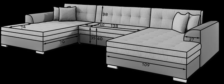 Actual product image ELTAP Vento (5-seater, Sofa bed, Sofa landscape)