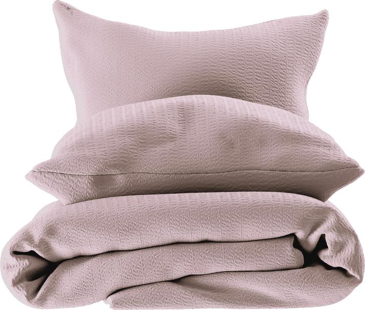 Image du produit Lotus Bettwaren Parure de lit en satin seersucker uni (Taie d'oreiller, 65 x 65 cm)