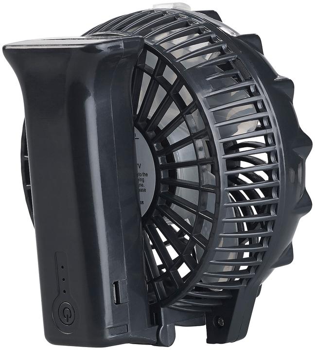 Produktbild Pearl Klappbarer 2in1-Akku-Hand- & Tisch-Ventilator mit Nebler-Funktion