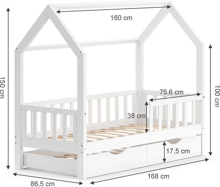 Image du produit VitaliSpa Hausbett Wiki (80 x 160 cm)
