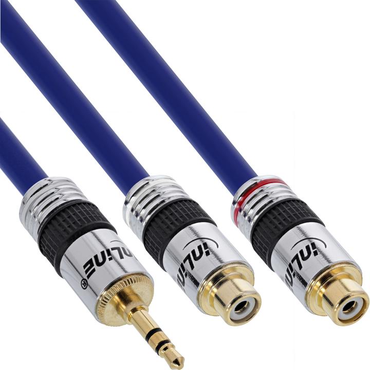 Immagine prodotto InLine Cavo Cinch/jack, 2x Cinch a jack 3.5mm (0.25 m, Cinch, Connettore da 3,5 mm (AUX))