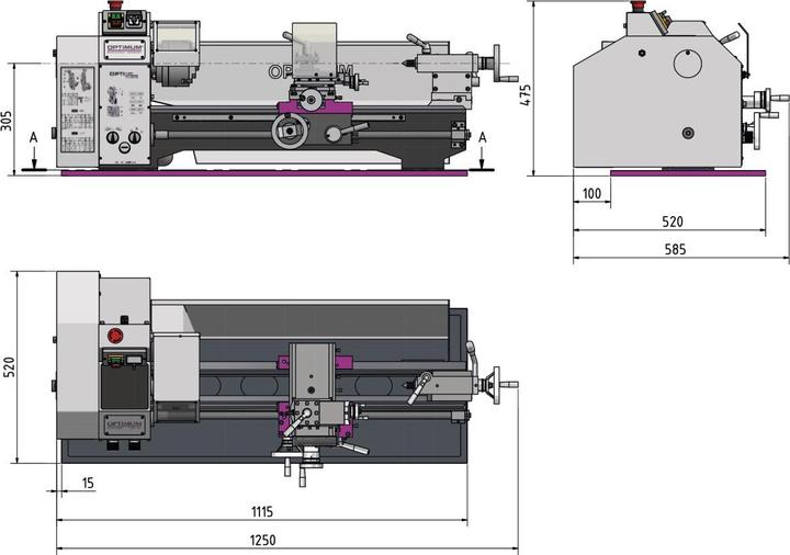 Immagine prodotto Optimum Tornio a vite TU 2506VB