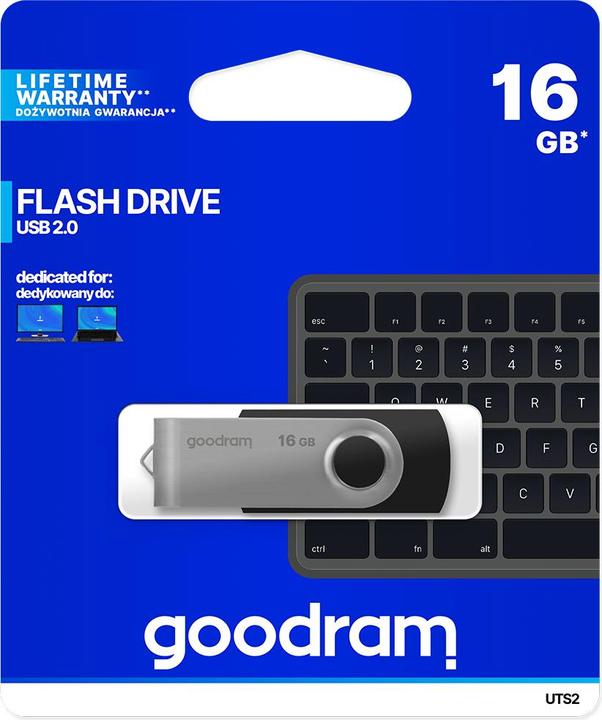 Actual product image Goodram UTS2 USB flash drive (16 GB, USB 2.0, USB-A)