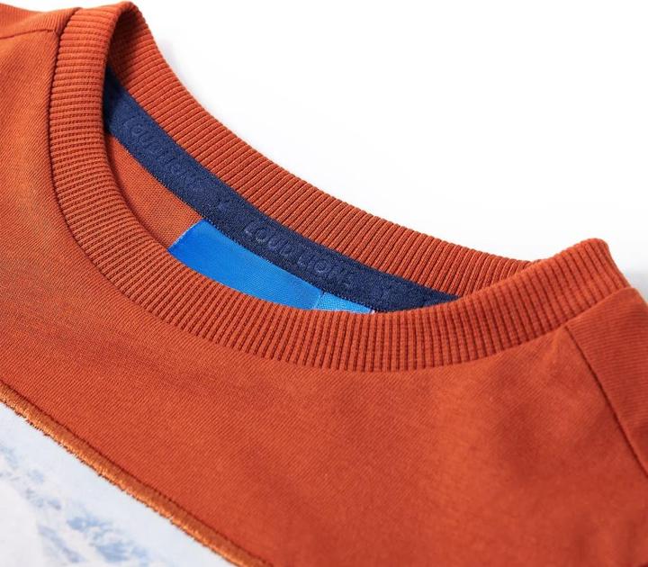 Actual product image VidaXL Children's long-sleeved shirt rust brown 140,Material: 100 (140)
