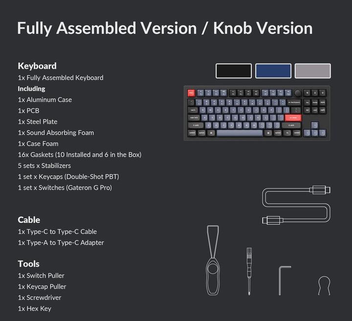 Actual product image Keychron Q3 Knob Version (US, Cable)