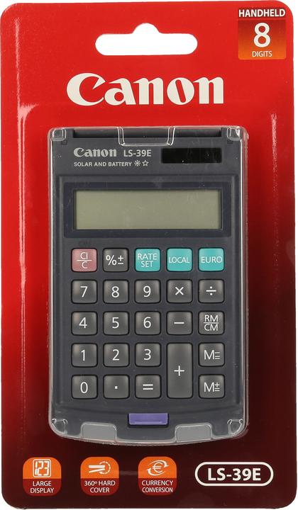 Actual product image Canon LS-39 E calculator, solar/battery operation (Batteries, Solar cells)