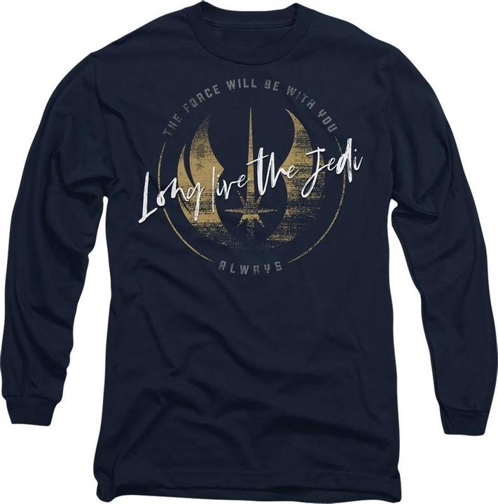 Actual product image Star Wars Unisex Adult Long Live The Jedi Obi Wan Kenobi T-Shirt (M)