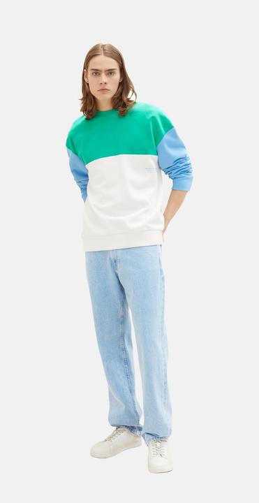 Produktbild Tom Tailor Sweatshirt Pullover ohne Kapuze mit Color-Block (L)